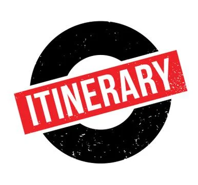 Itinerary rubber stamp Stock Illustration