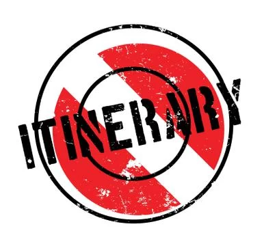 Itinerary rubber stamp Stock Illustration