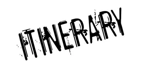 Itinerary rubber stamp Stock Illustration