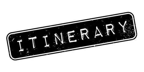 Itinerary rubber stamp Stock Illustration