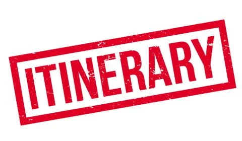 Itinerary rubber stamp Stock Illustration