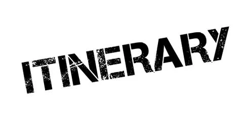 Itinerary rubber stamp 스톡 일러스트
