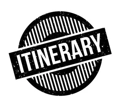 Itinerary rubber stamp 스톡 일러스트