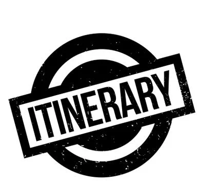 Itinerary rubber stamp Stock Illustration