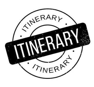 Itinerary rubber stamp Stock Illustration