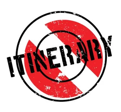 Itinerary rubber stamp Stock Illustration