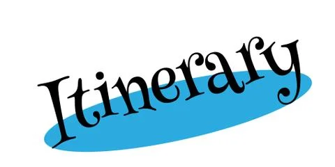 Itinerary rubber stamp Stock Illustration