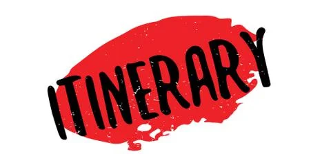 Itinerary rubber stamp Stock Illustration