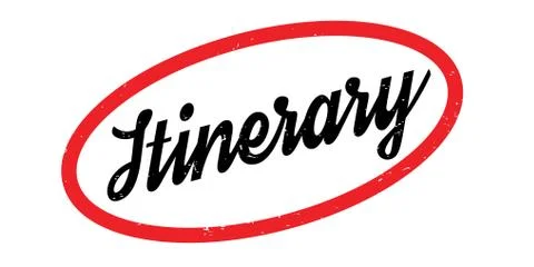 Itinerary rubber stamp 스톡 일러스트