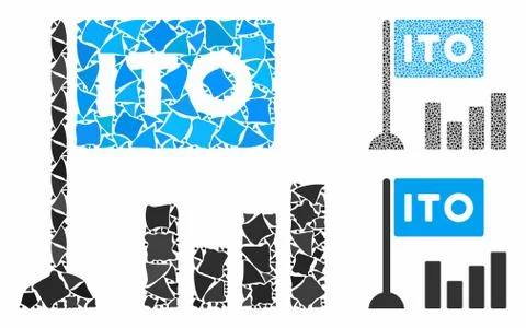 ITO bar chart Composition Icon of Tremulant Pieces Stock Illustration