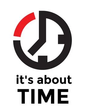 It's about time, clock icon or symbol Stock Illustration