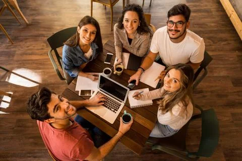 It's always better studying on group Stock Photos