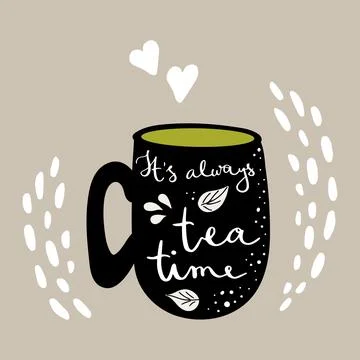It's always tea time Stock Illustration