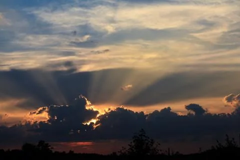 It's a beautiful sunset Stock Photos