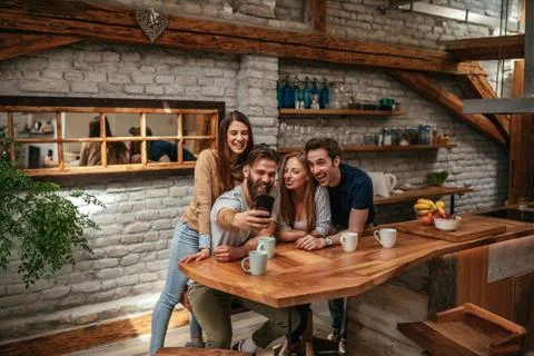 It's been a while since we took a selfie together Stock Photos