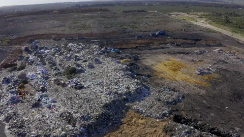 Its best to reduce and recycle than dump. 4k video footage of a landfill. Stock Footage 201119878