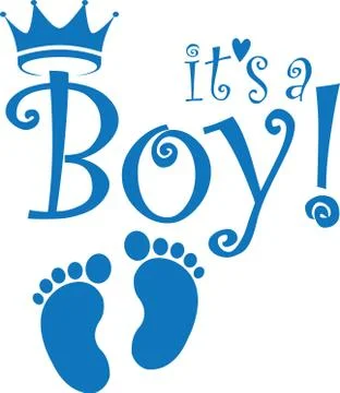 It's a boy banner, vector illustration Stock Illustration