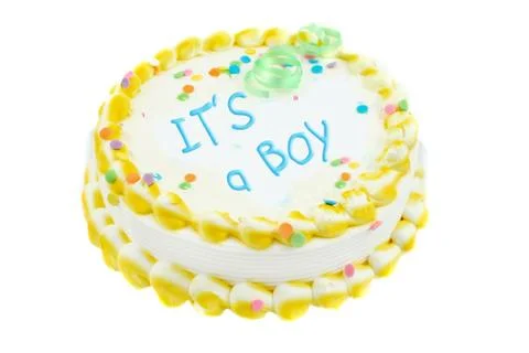 It's a boy festive cake Stock Photos