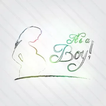 It's a boy! Stock Illustration
