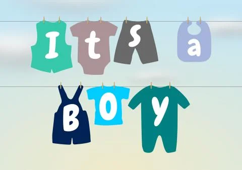 Its a boy Stock Illustration