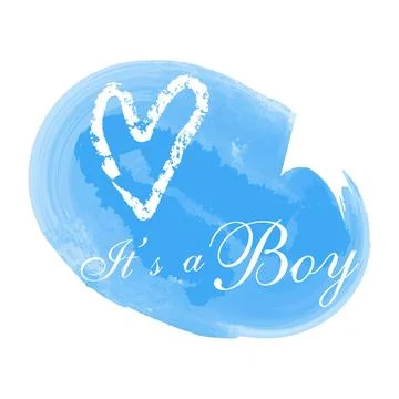 It's a boy lettering Illustrazione stock