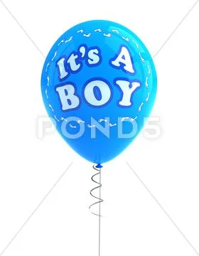 It's a boy party balloon Stock Illustration