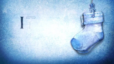 Its a Boy Sock Stock Footage 49867380