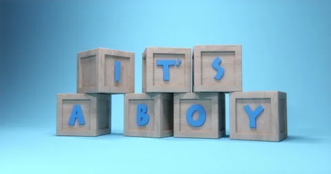 It's a Boy Toy Blocks in a 3D animation Stock Footage 251283654