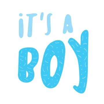 Its a boy typographic banner Stock Illustration