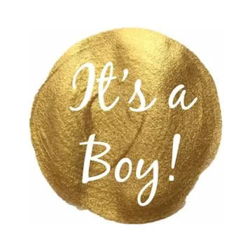 It's a boy vector quote hand drawn illustration icon card isolated word paint Stock Illustration