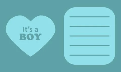It's a boy, vector template. Stock Illustration