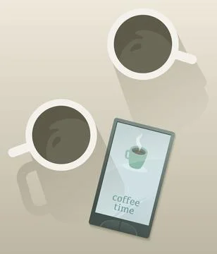 Its coffee time Ilustración de archivo