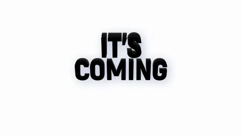 It's coming text animation with vertically word rotating style effect Stock Footage 313526551