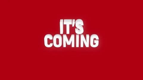 It's coming text animation with vertically word rotating style effect Stock Footage 313526553