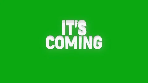 It's coming text animation with vertically word rotating style effect Stock Footage 313526554