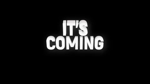 It's coming text animation with vertically word rotating style effect Stock Footage 313526556