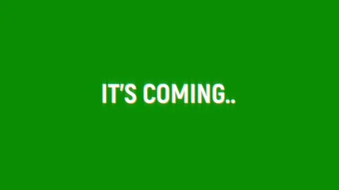 It's coming text notification glitch effect animation on black background Vidéo 313439165