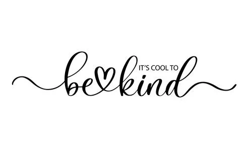 It's cool to Be kind - Cute hand drawn nursery poster with lettering in scand Stock Illustration
