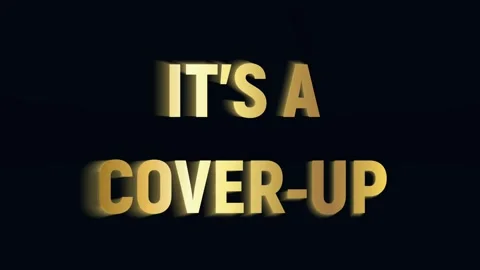 It's a cover up in gold on black Stock Footage 313873276