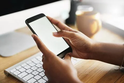 Its as easy as touching a button. High angle shot of an unrecognizable Stock Photos