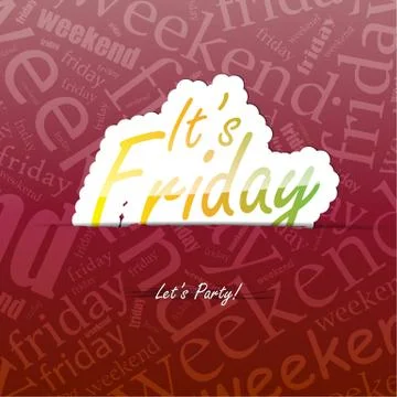 It's friday background 스톡 일러스트