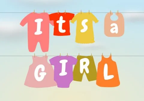 Its a Girl Stock Illustration
