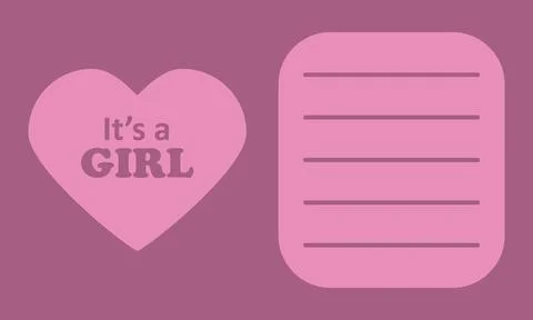 It's a girl, vector template. Stock Illustration
