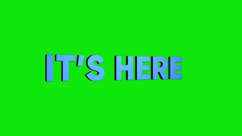 It's here 3d text animation with horizontally word rotating effect. seamles.. Stock Footage 313775393