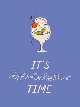 It's ice-cream time Stock Illustration