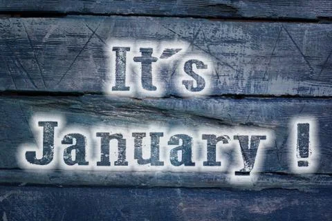 It's january concept Stock Illustration
