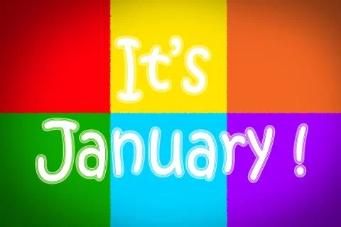 It's january concept Stock Illustration