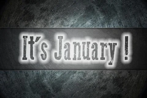 It's january concept Stock Illustration