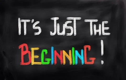 It's just the beginning concept Stock Illustration