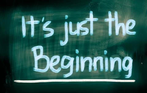 It's just the beginning concept Stock Illustration